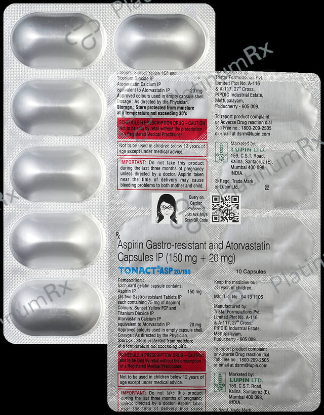 Tonact ASP 20/150mg Capsule 10s