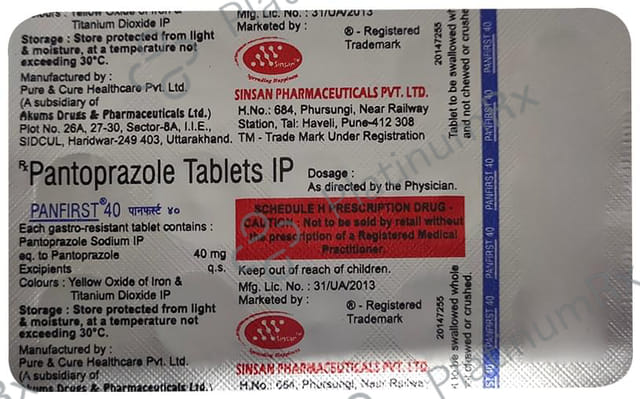 Panfirst 40mg Tablet 15s