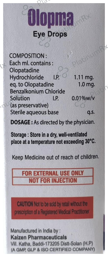 Olopma 0.1% Eye Drop 5ml