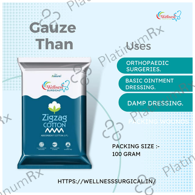 Wellness Surgical Zigzag Cotton 300 gm