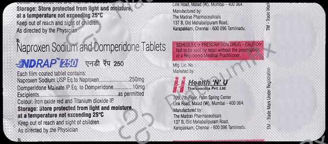 Ndrap 10/250mg Tablet 10s
