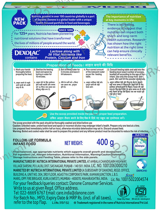 Dexolac Follow Up Formula Stage 3 Powder 400gm