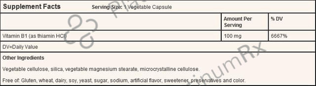 Solgar Vitamin B1 100mg Vegetable Capsule