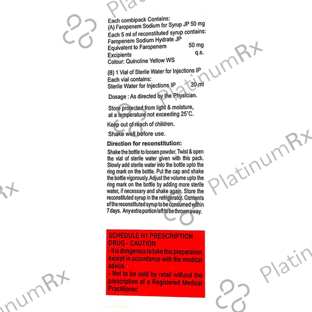 Faronem 50mg Syrup 30ml