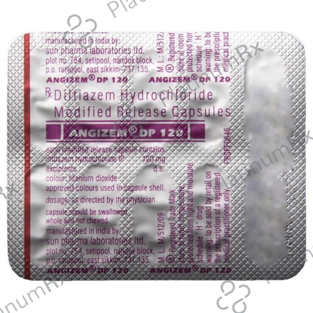 Angizem DP 120mg Capsule MR 10s