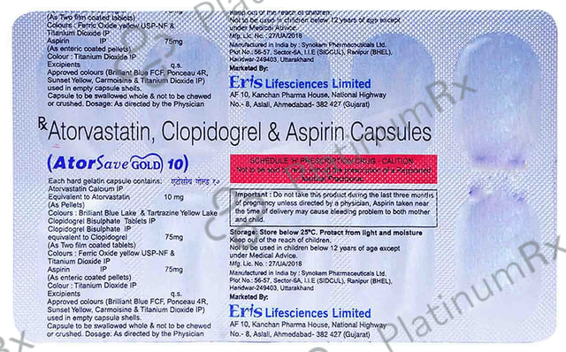 Atorsave Gold Capsule 10s