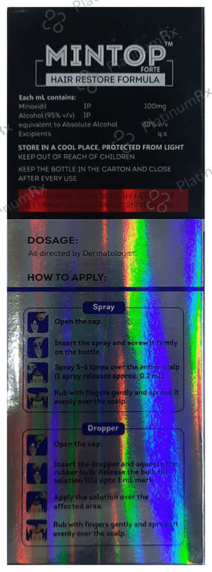 Mintop Forte 10% Hair Restore Formula Lotion 120ml