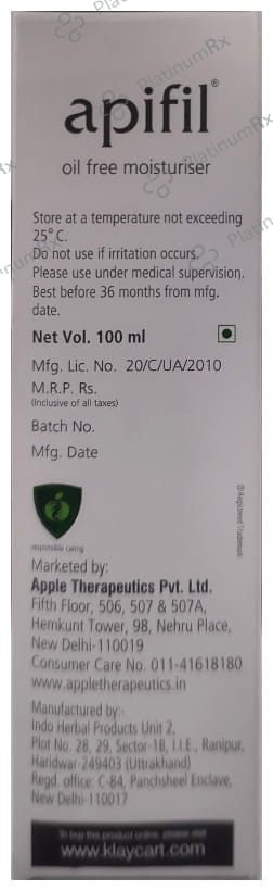 Apifil Oil Free Moisturiser