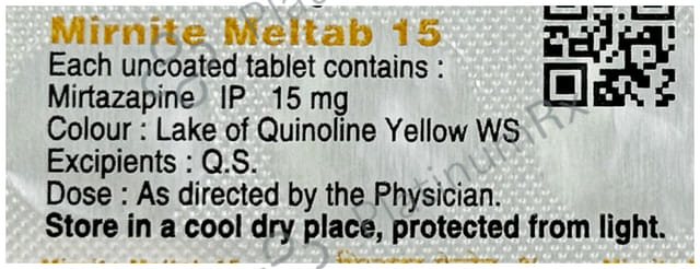 Mirnite Meltab 15mg Tablet DT