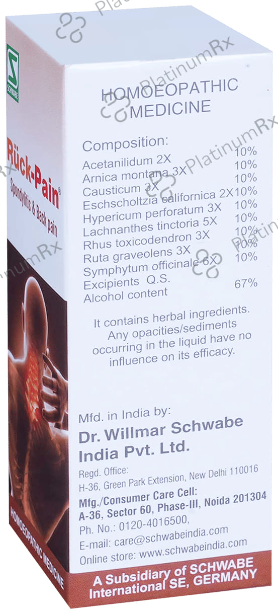 Dr Willmar Schwabe India Ruck-Pain