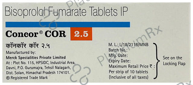 Concor COR 2.5mg Tablet 10s
