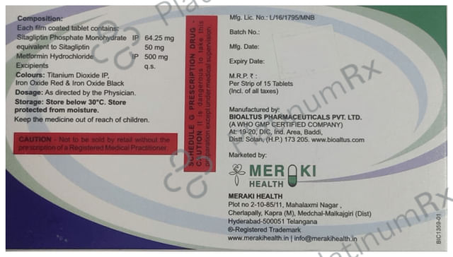 Sitatrack M 50/500 Tablet