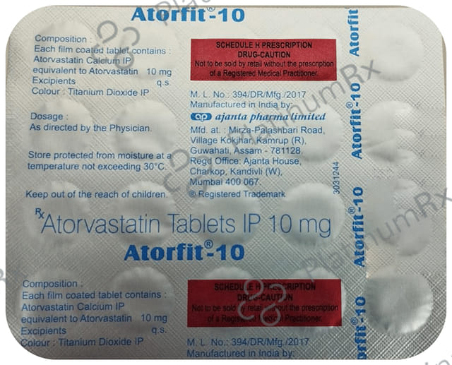 Atorfit 10mg Tablet 20s