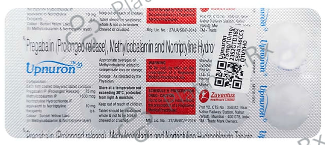 Upnuron 75mg/10mg/1500mcg Tablet PR