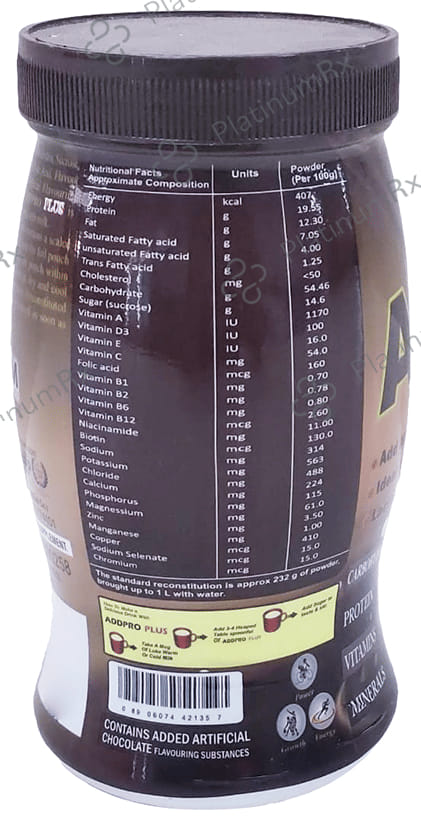 Addpro Plus Powder Delicious Chocolate