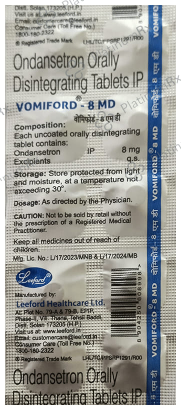 Vomiford 8mg MD Tablet 10s