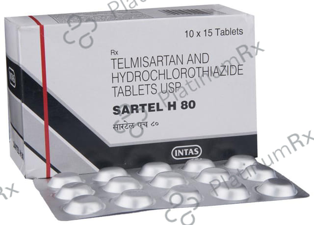 Sartel H 80/12.5mg Tablet 15s