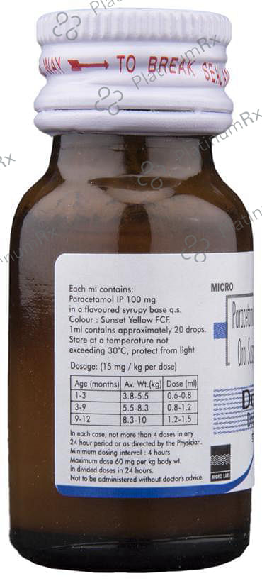 Dolo 100mg Oral Suspension 15ml