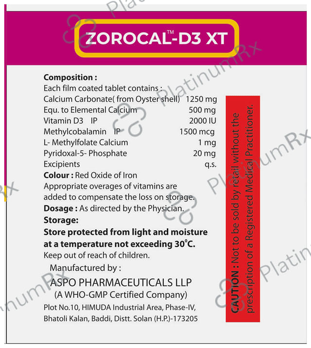Zorocal D3 XT Tablet 10s