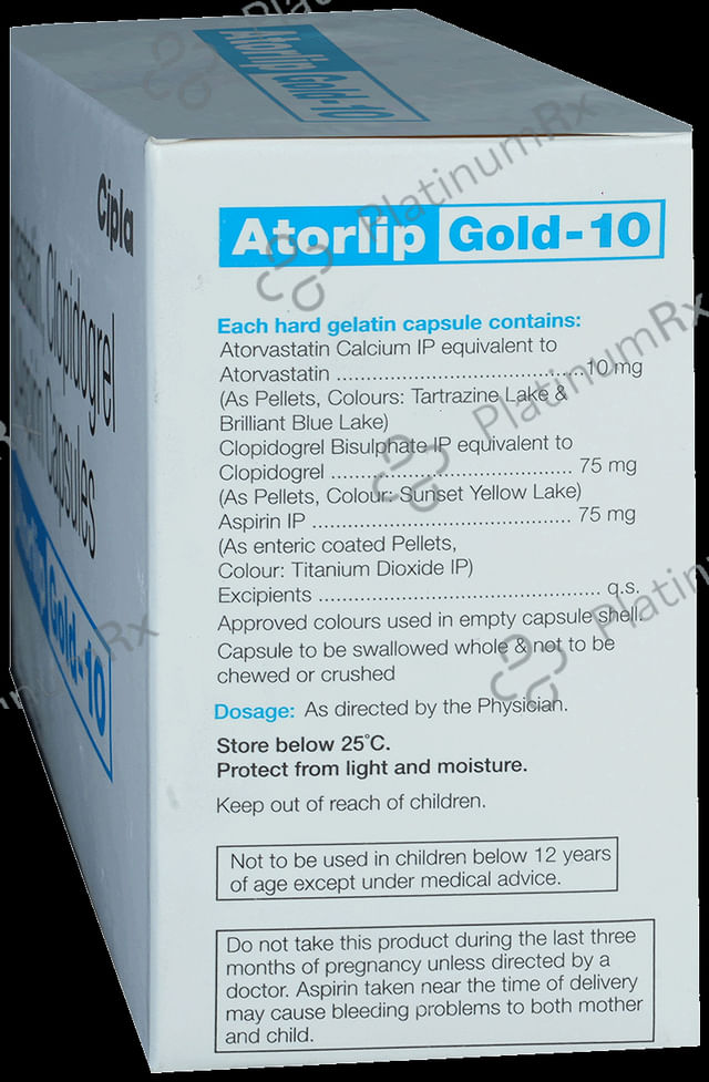Atorlip Gold 10/75/75mg Capsule 10s