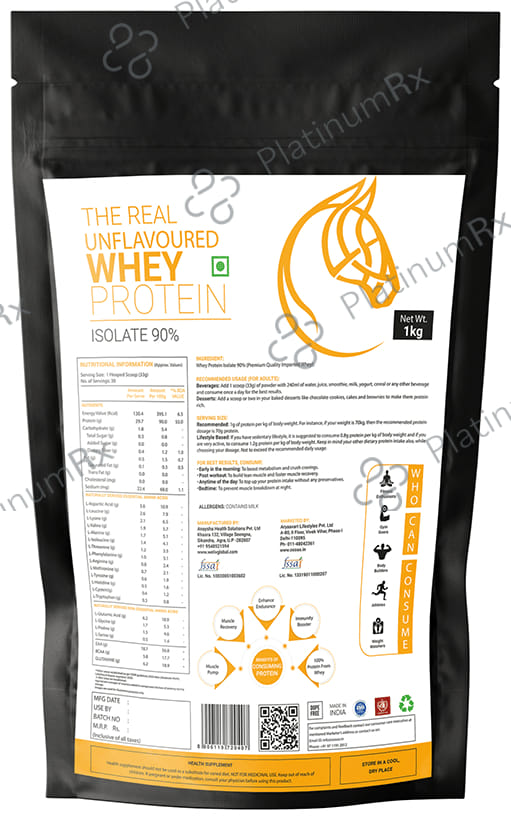 OSOAA The Real Unflavoured Whey Protein Isolate 90%