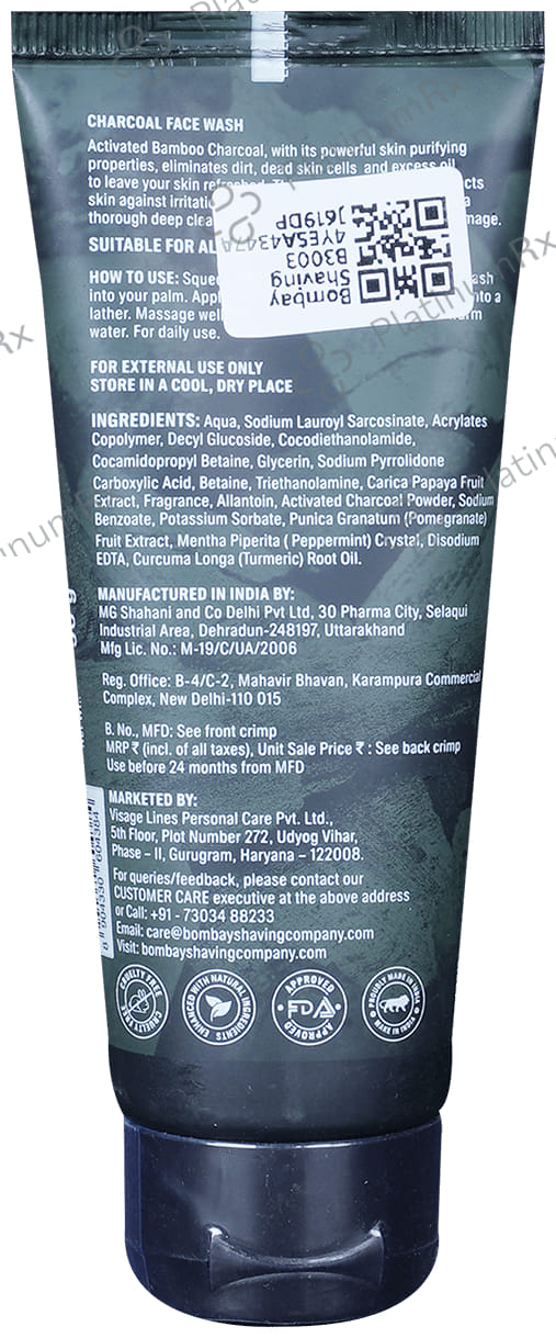 Bombay Shaving Company Charcoal Face Wash 50 gm