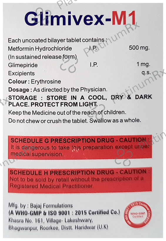 Glimivex M 1 Tablet SR 10s