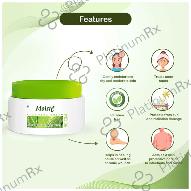 Moiste Aloe Vera Moisturising Cream 50gm