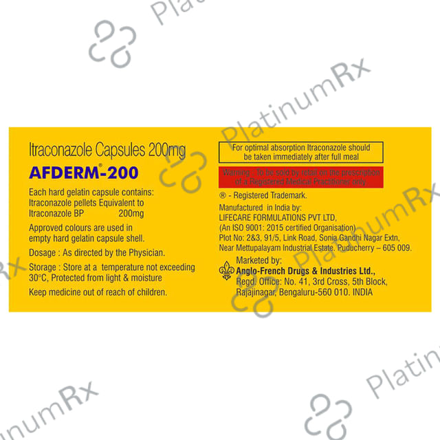 Afderm 200mg Capsule 4s