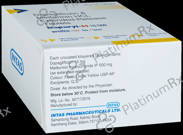 Daparyl M 10/500mg Tablet ER 10s