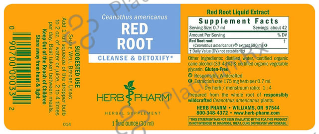 Herb Pharm Red Root Cleanse & Detoxify