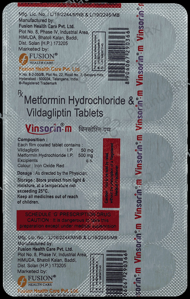 Vinsorin M 500/50mg Tablet 10s