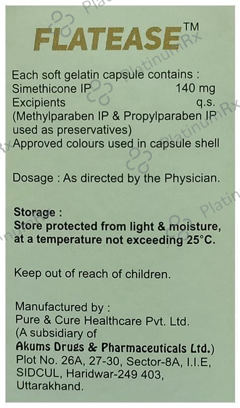 Flatease 140mg Capsule 10s