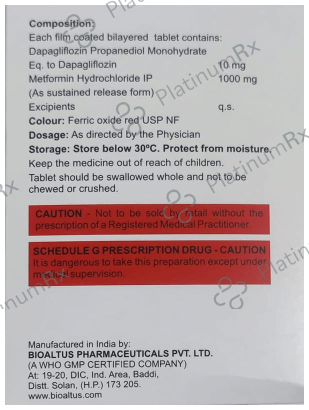 Dapaclan M 1000 Tablet SR