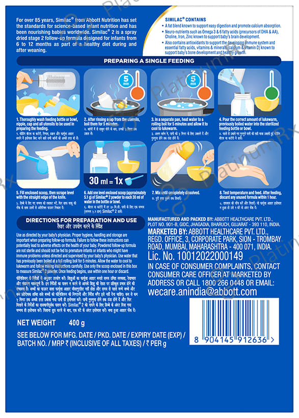 Similac Follow Up Formula Stage 2 Powder Refill 400gm