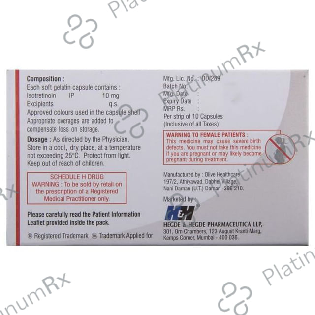 Tretin Iso 10mg Capsule 10s