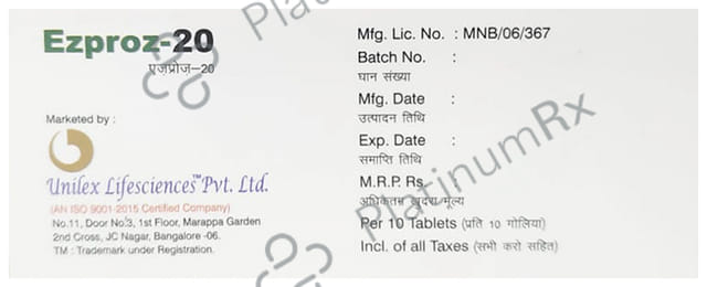 Ezproz 20 Tablet