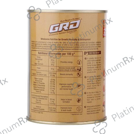 GRD Whey Protein Chocolate Flavour Powder Tin 200gm