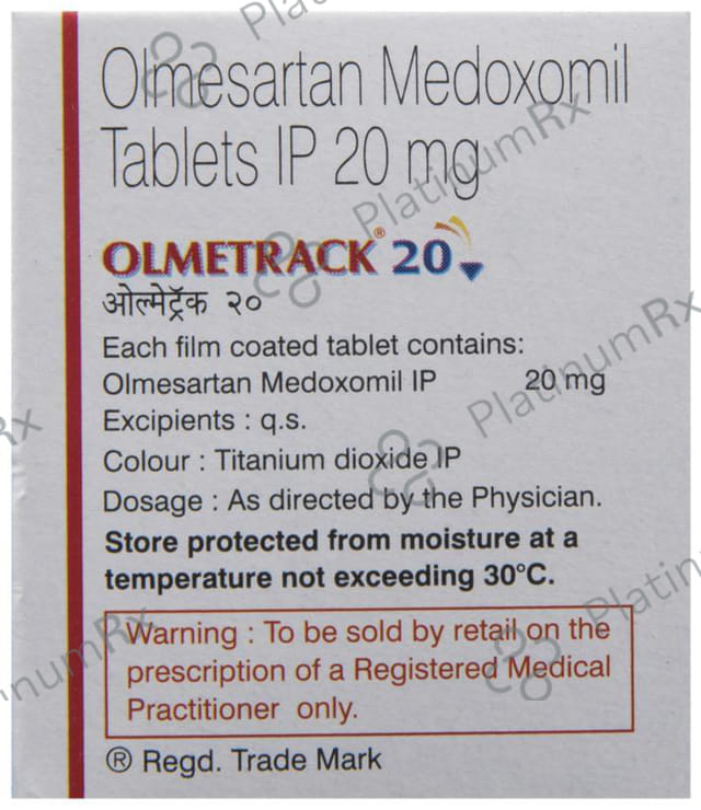 Olmetrack 20mg Tablet 10s
