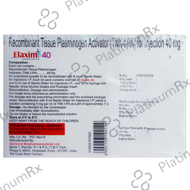 Elaxim 40mg Injection 1s