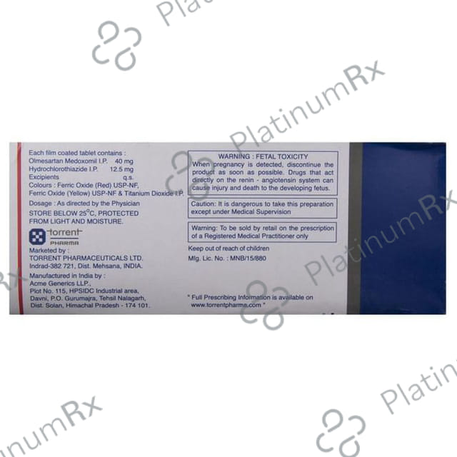Olmetor H 40/12.5mg Tablet 10s