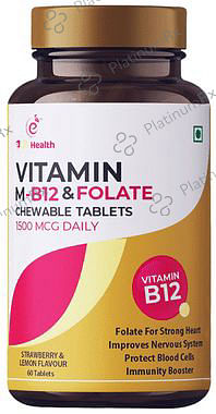 Eur Health Vitamin M-B12 & Folate Chewable Tablet Strawberry & Lemon