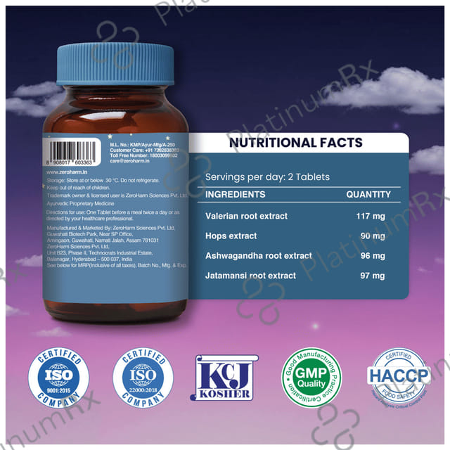 Zeroharm Sciences Sleep Ease Tablet