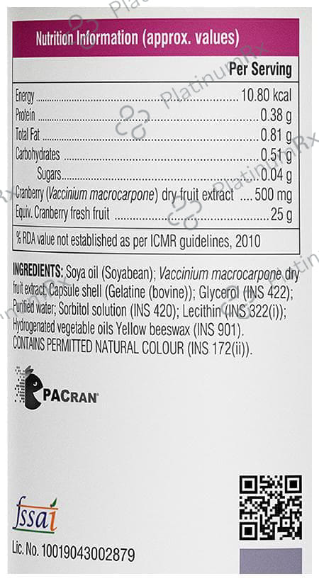 Swisse Ultiboost High Strength Cranberry 25000mg Capsule, Supports Bladder & Kidney Health