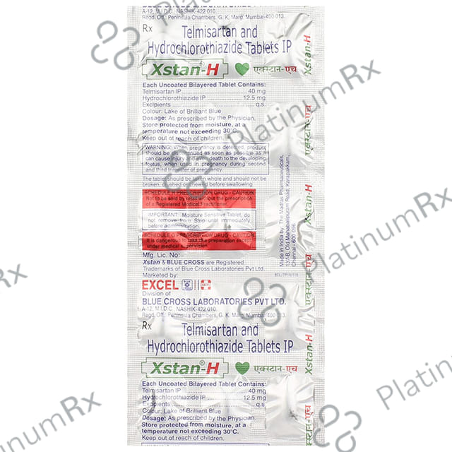 Xstan H 40/12.5mg Tablet 10s