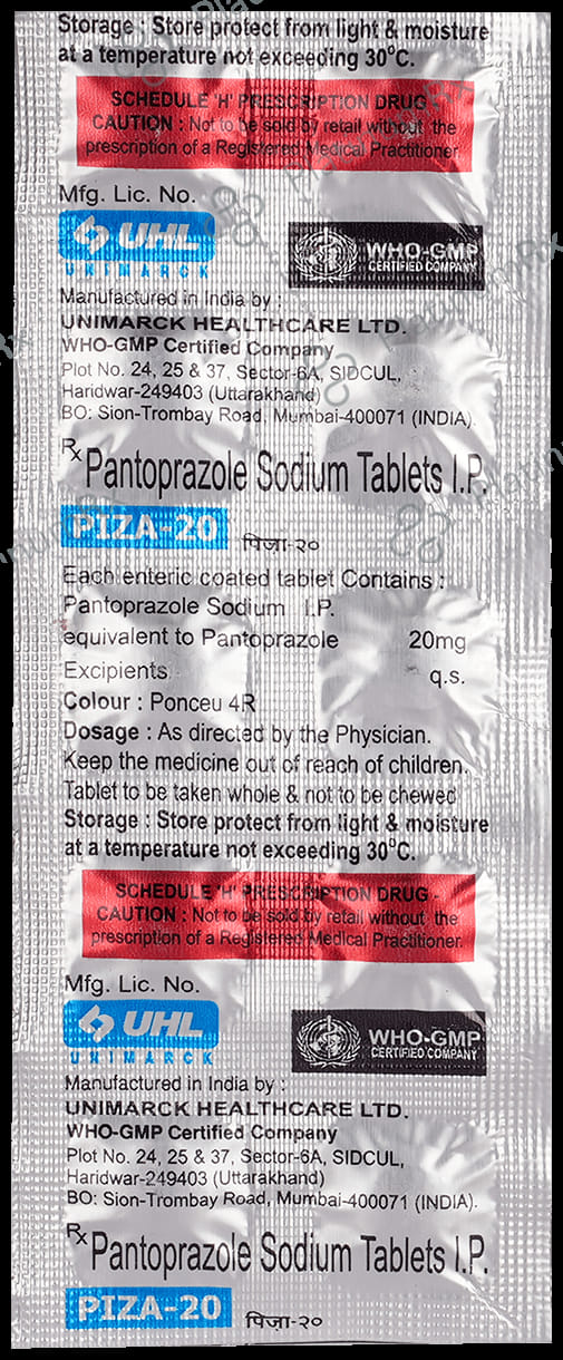 Piza 20mg Tablet