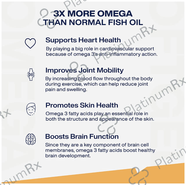 MyFitFuel Triple Strength Omega 3 Fish Oil 1200mg Soft Gelatin Capsule 120 capsules
