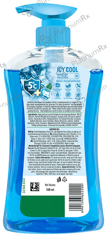 Dettol Bodywash & Shower Gel - pH Balanced & Soap Free Icy Cool