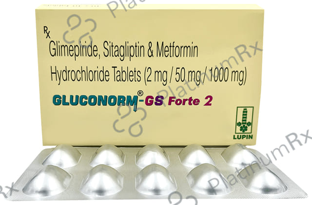 Gluconorm GS Forte 2/1000/50mg Tablet 10s
