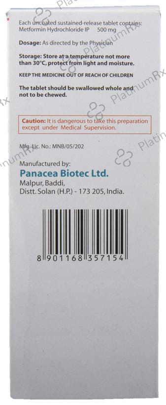 Metlong 500mg Tablet SR 10s